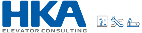 HKA VERTICAL TRANSPORTATION CONSULTING :: Elevator Consulting + Escalator Consulting + Moving Walkway Consulting + Vertical Transportation Consulting Logo